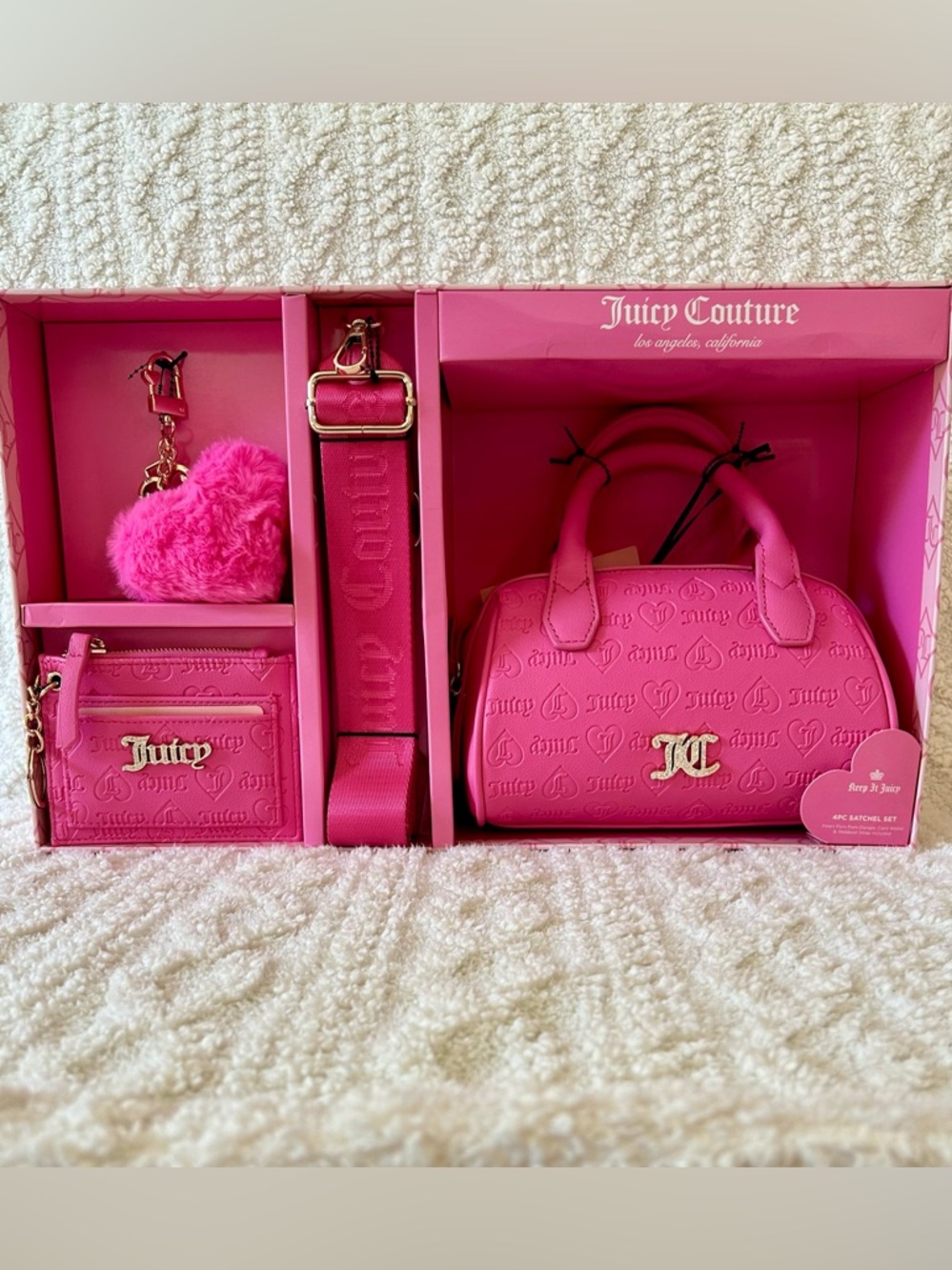 Juicy Couture Pink 4PC Satchel Set